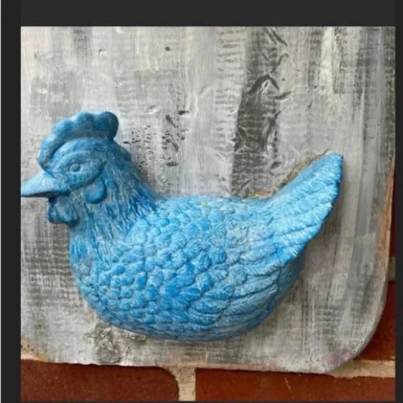 Handmade Wood Cutting Board Wall Art Ceramic Chicken Farmhouse Cottage Primitive - Picture 4 of 8